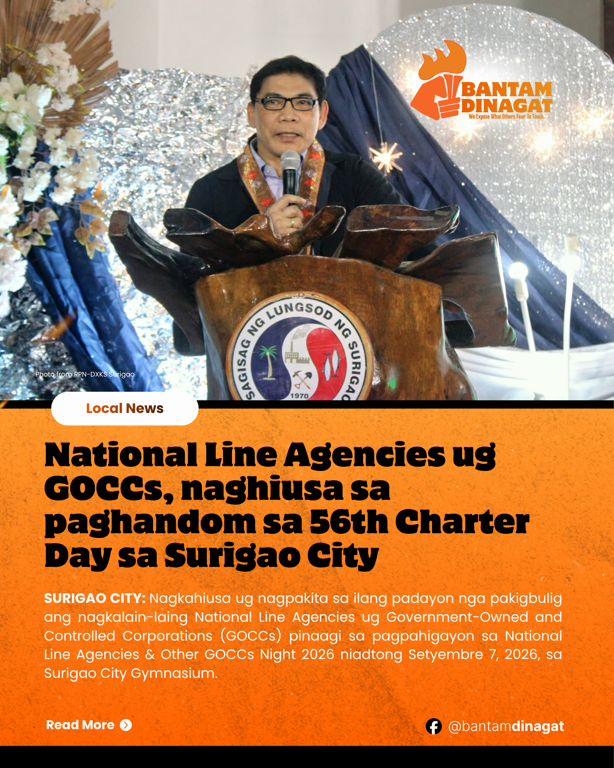 National Line Agencies ug GOCCs, naghiusa sa paghandom sa 56th Charter Day sa Surigao City